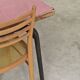 Large canteen table in pink formica and metal.