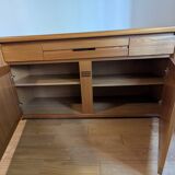 Buffet vintage Maison Regain en orme massif, 1970