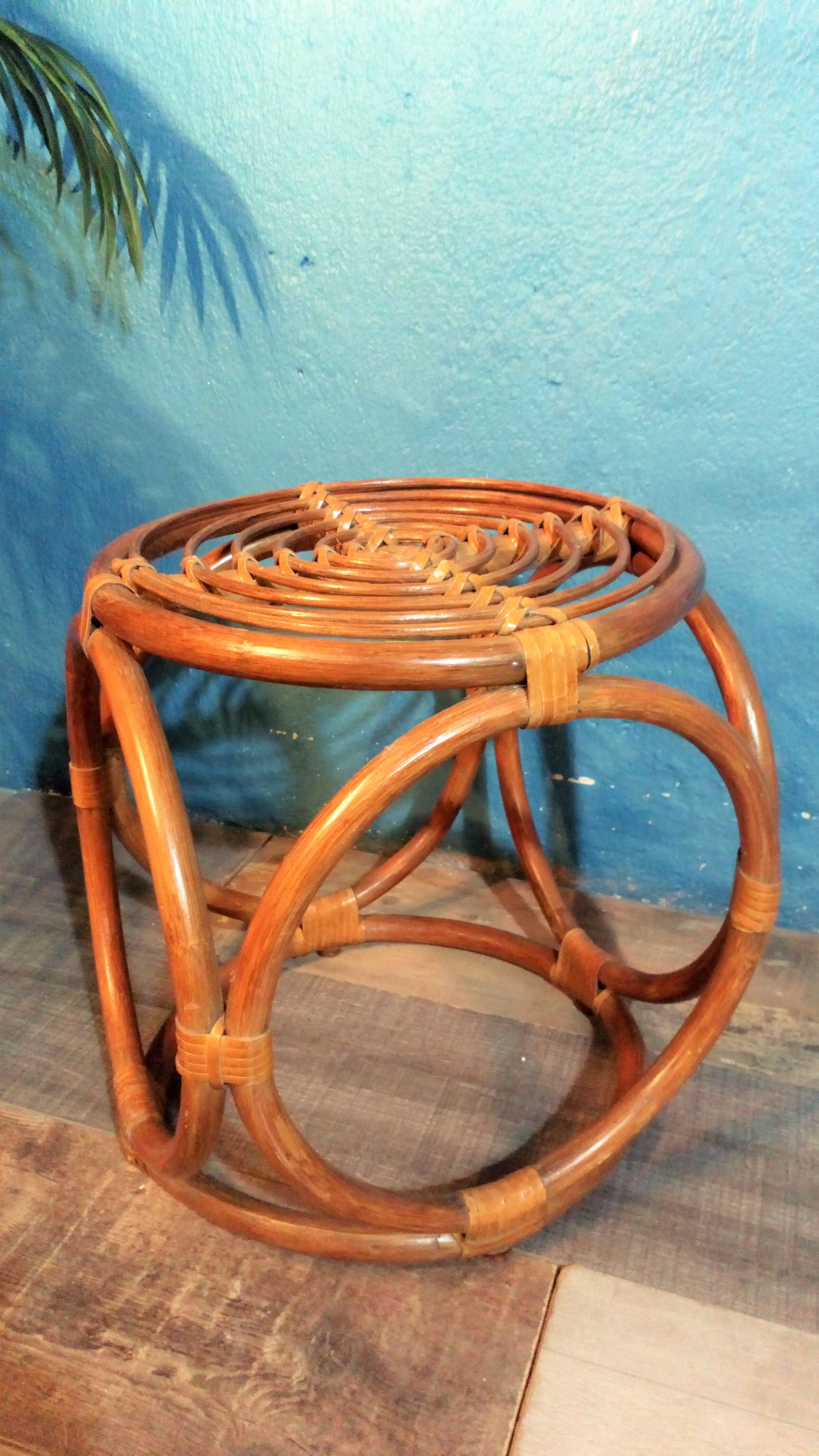 Rattan stool 1960s