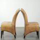 Set of six cowhide dining chairs with a comfortable seat and high back