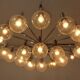 Large chromed spider Sputnik lamp with 24 hand-blown ice glass balls from Ott International, Germany, 1960s.