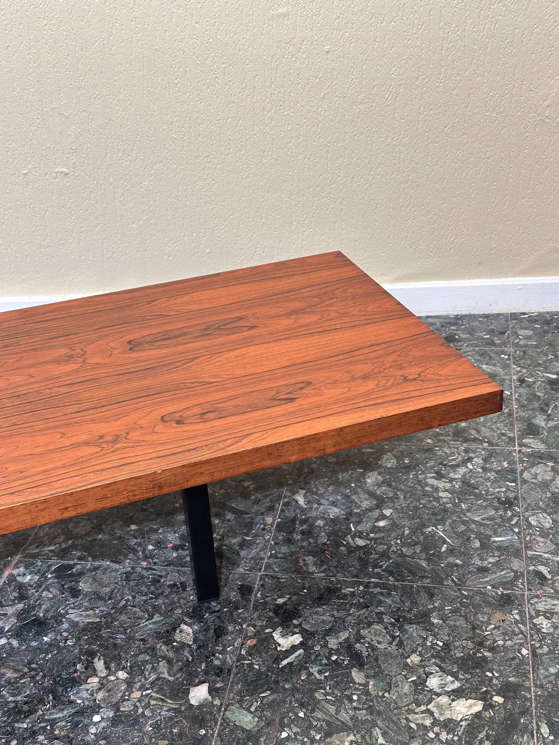XL rosewood bench from the mid-century