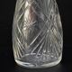Carafe with antique glass liquor with diamond cap cut crystal silver frame