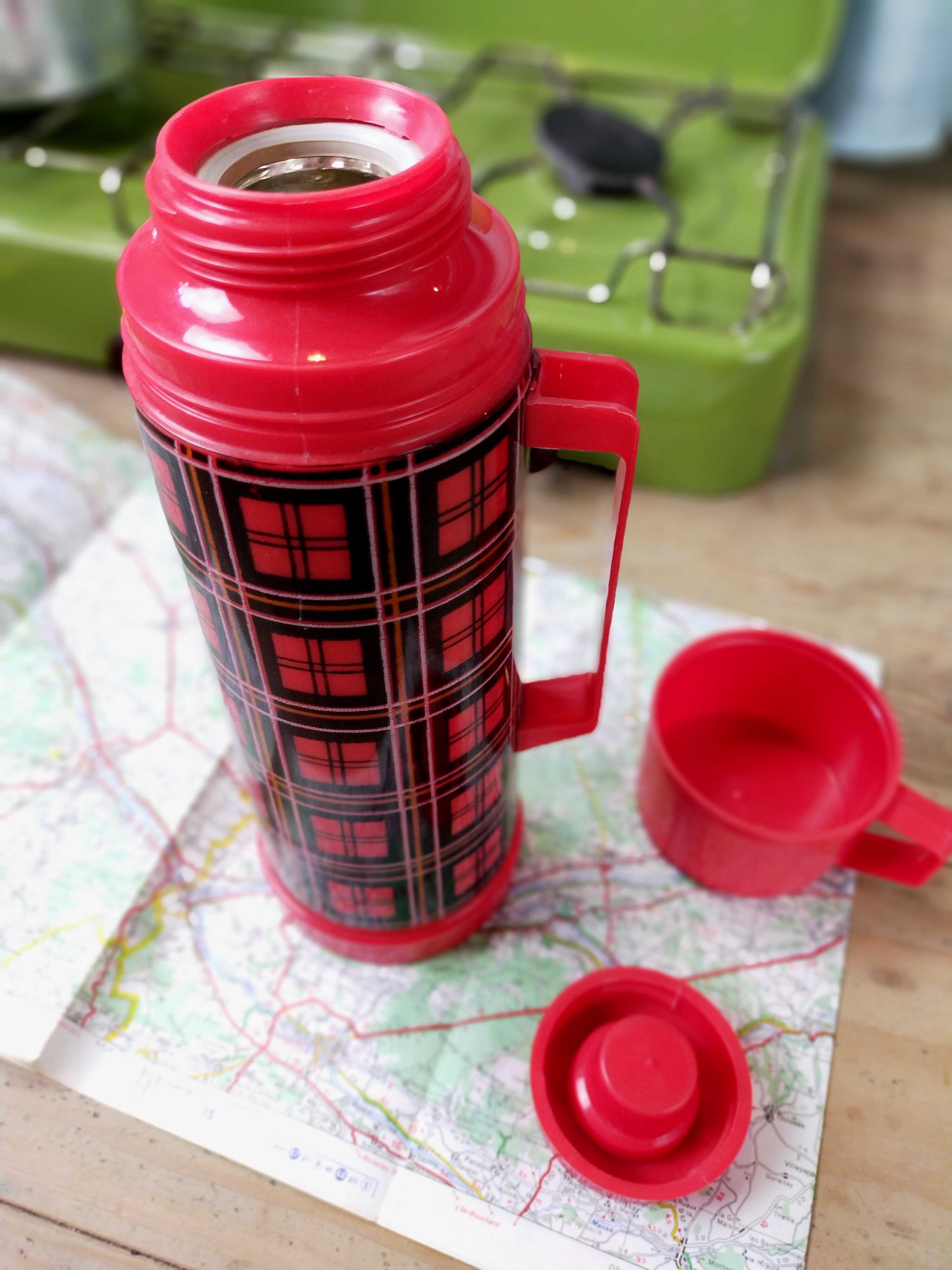 Vintage Scottish red thermos