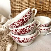 Old Sarreguemines cups