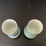 Paire De Vases Porcelaine De Paris XIXe Décor Fleurs