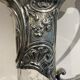 Glass and silver metal decanter around 1900