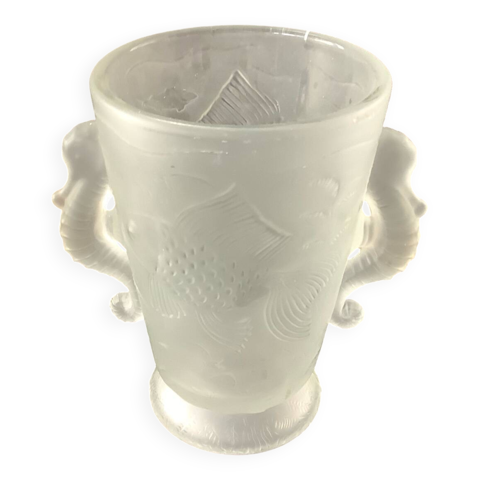 Barolac Vase hippocampe Josef Inwald Barolac Bohème Art Déco 1930 Verr