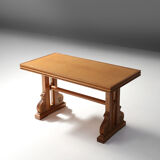Table basse Art Déco en chêne années 1940