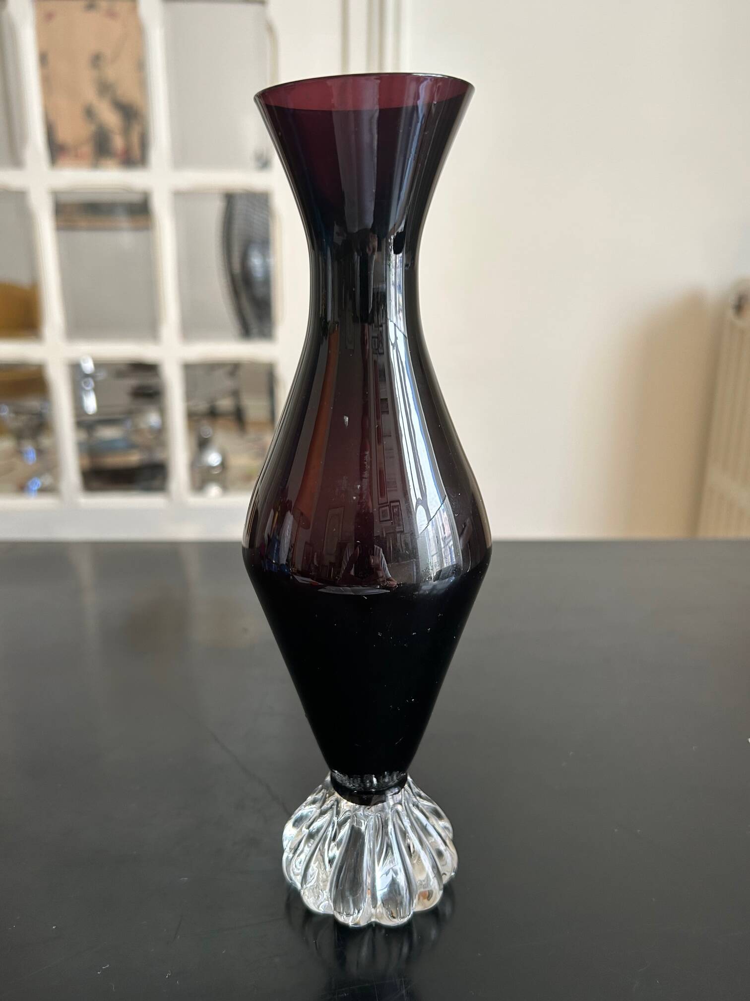 Italian glass vase 1960