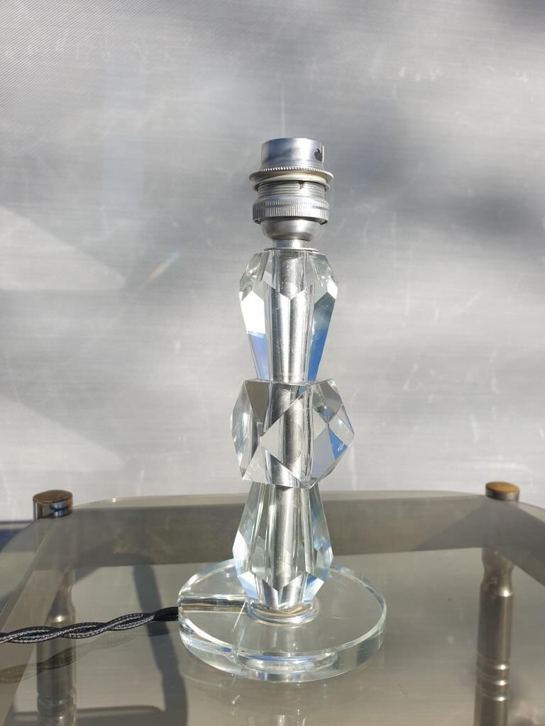 Dodecagon size crystal glass bedside lamp
