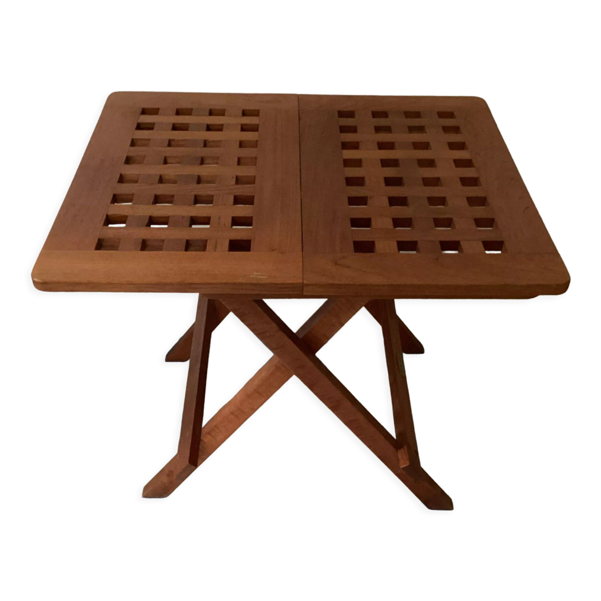 Table basse pliante en teck massif de Bornéo