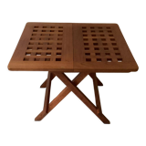 Folding coffee table in solid teak from Borneo