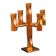 Five-Arm Brass Candelabrum by Lars Åkesson for Vallonmässing, Sweden