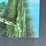 Old signed painting In the Forest