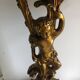 Console baroque pied de lions dessus marbre