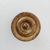 Pair of antique Empire furniture knobs from the 19th century in gilded bronze.