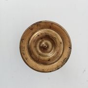Pair of antique Empire furniture knobs from the 19th century in gilded bronze.