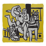 Fernand LEGER : Couple amoureux et cheval, Lithographie signée
