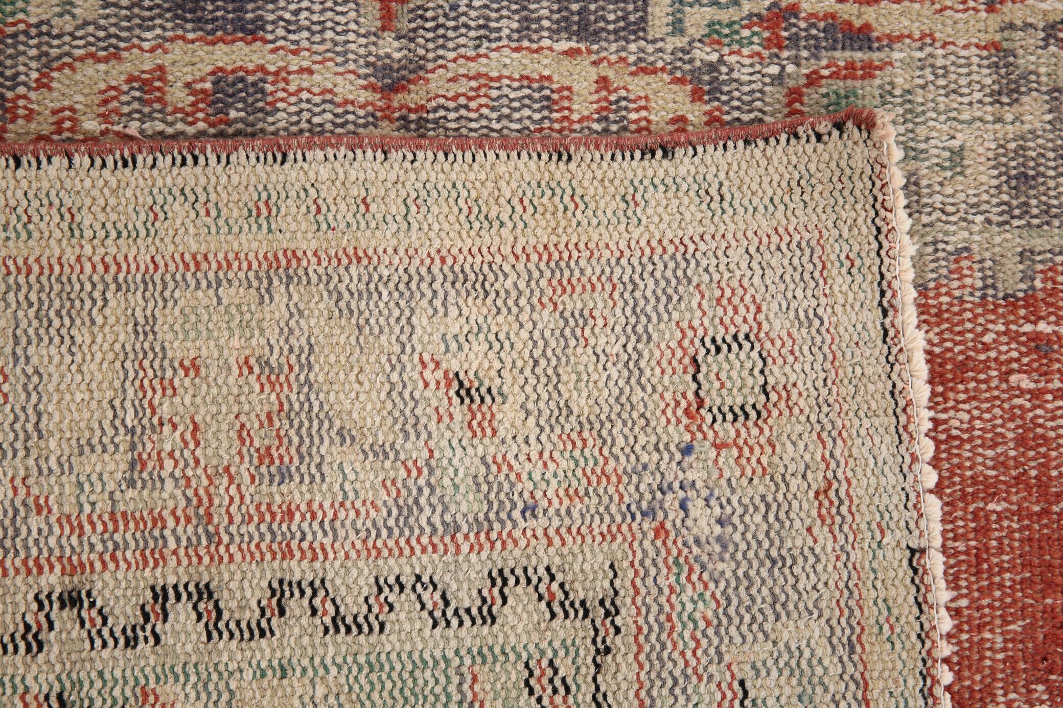 Tapis Vintage Corail Médaillon Patiné Chic, 143x235 Cm