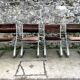 Set of 4 brown velvet zigzag chairs 1970