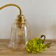 Vintage tulip walking lamp in amber glass