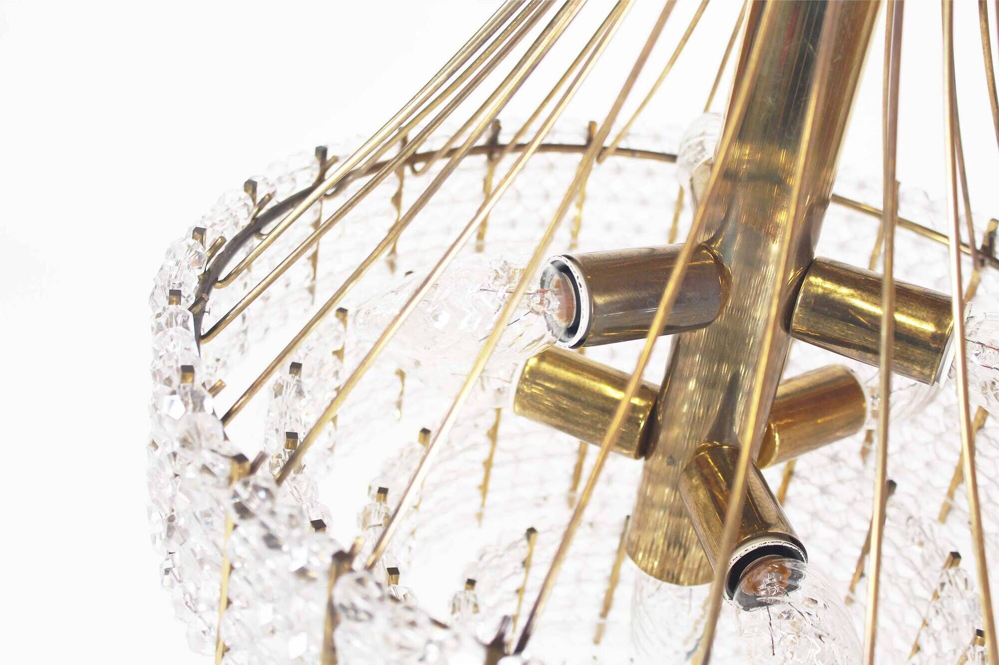 Large Vintage chandelier by Emil Stejnar for Rupert Nikoll - Austria 1960's