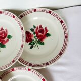 6 flat plates of Digoin Sarreguemines model Saverne
