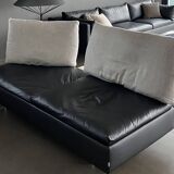 Saba italia sofa model limes leather and fabrics