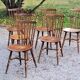 Set de 6 chaises de bistrot Baumann vintage des années 60