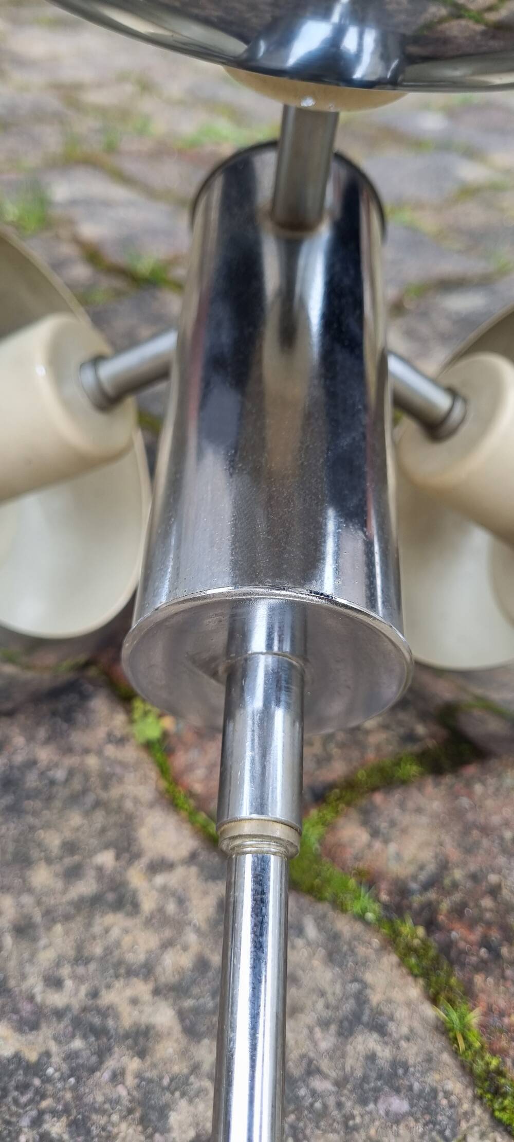 UFO pendant light, vintage, 3 globes, space age, 70s