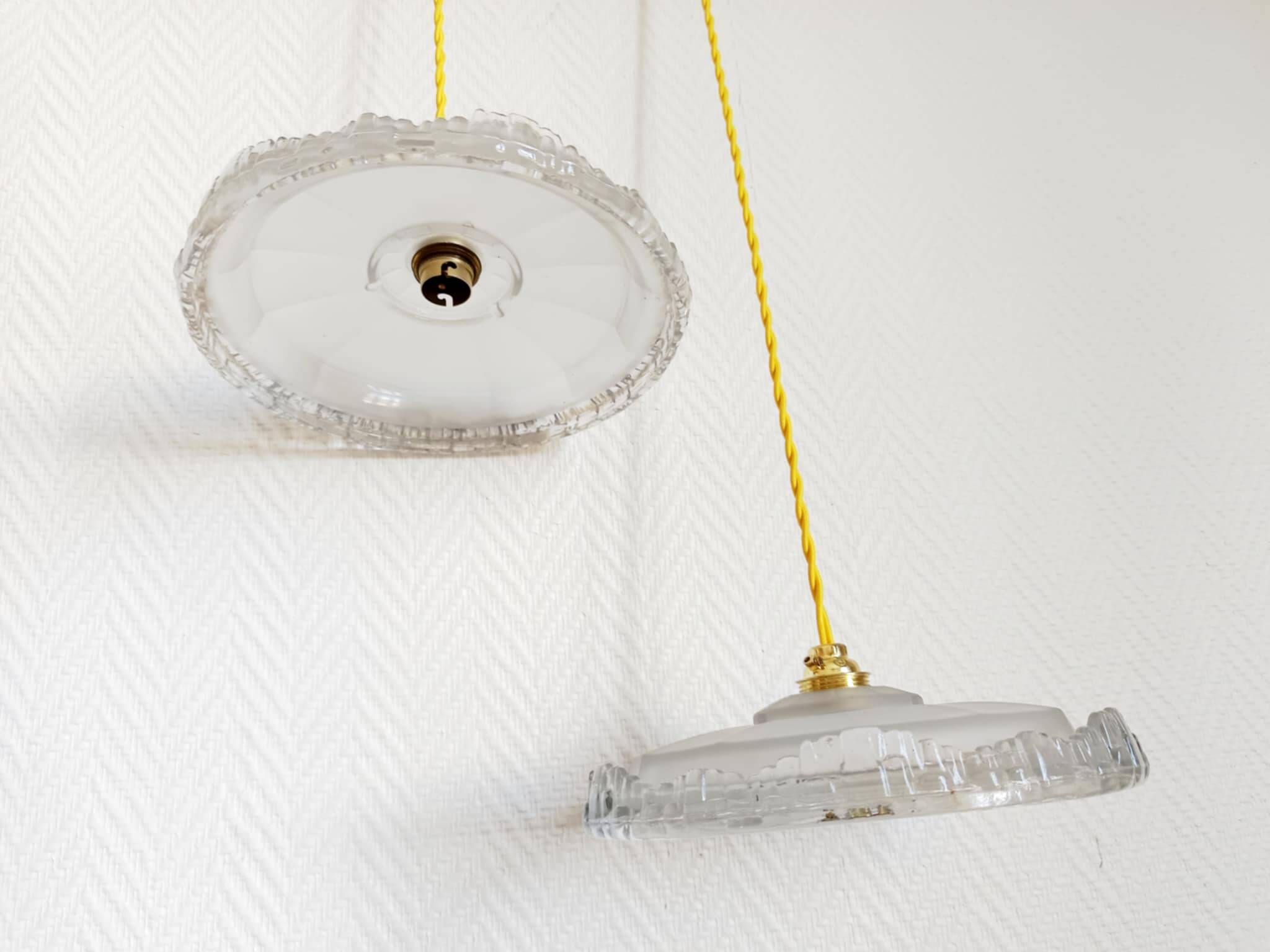 Pair of Ezan art deco pendant lights