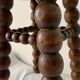 French turned wood stool 1950