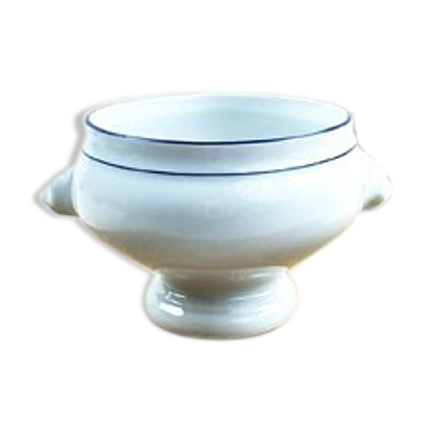 Antique porcelain bowl with ear