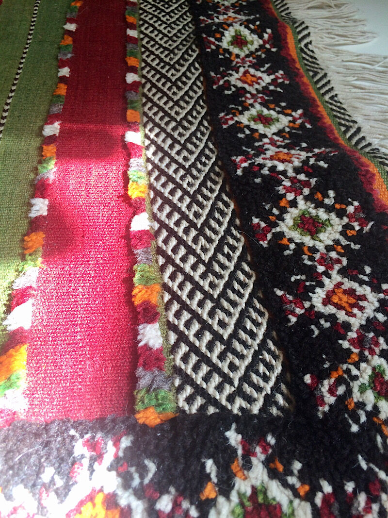 Vintage Berber kilim carpet 110x210cm