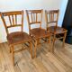 Trio de chaises bistrot Luterma années 50