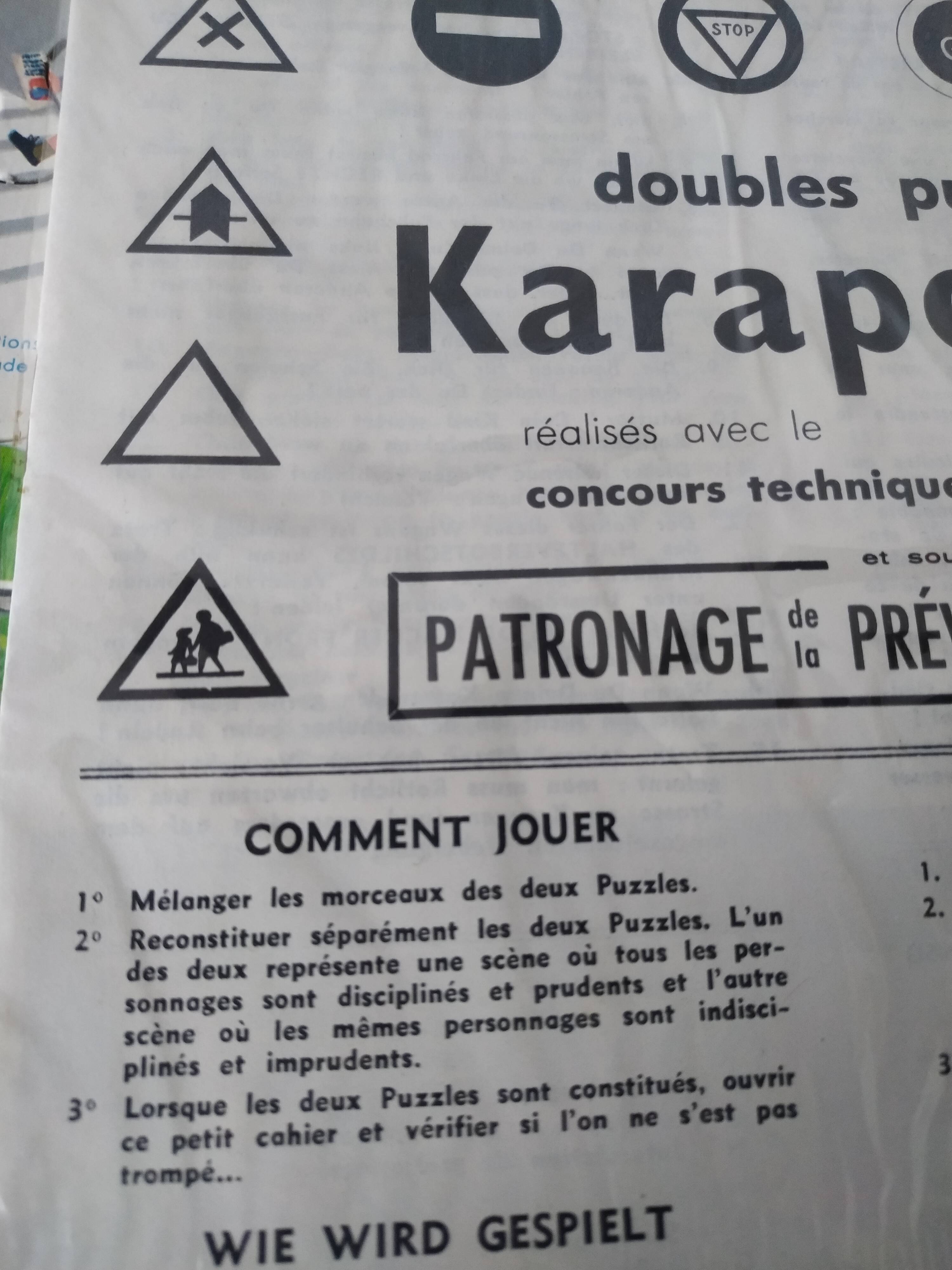 Puzzle vintage Karapousse