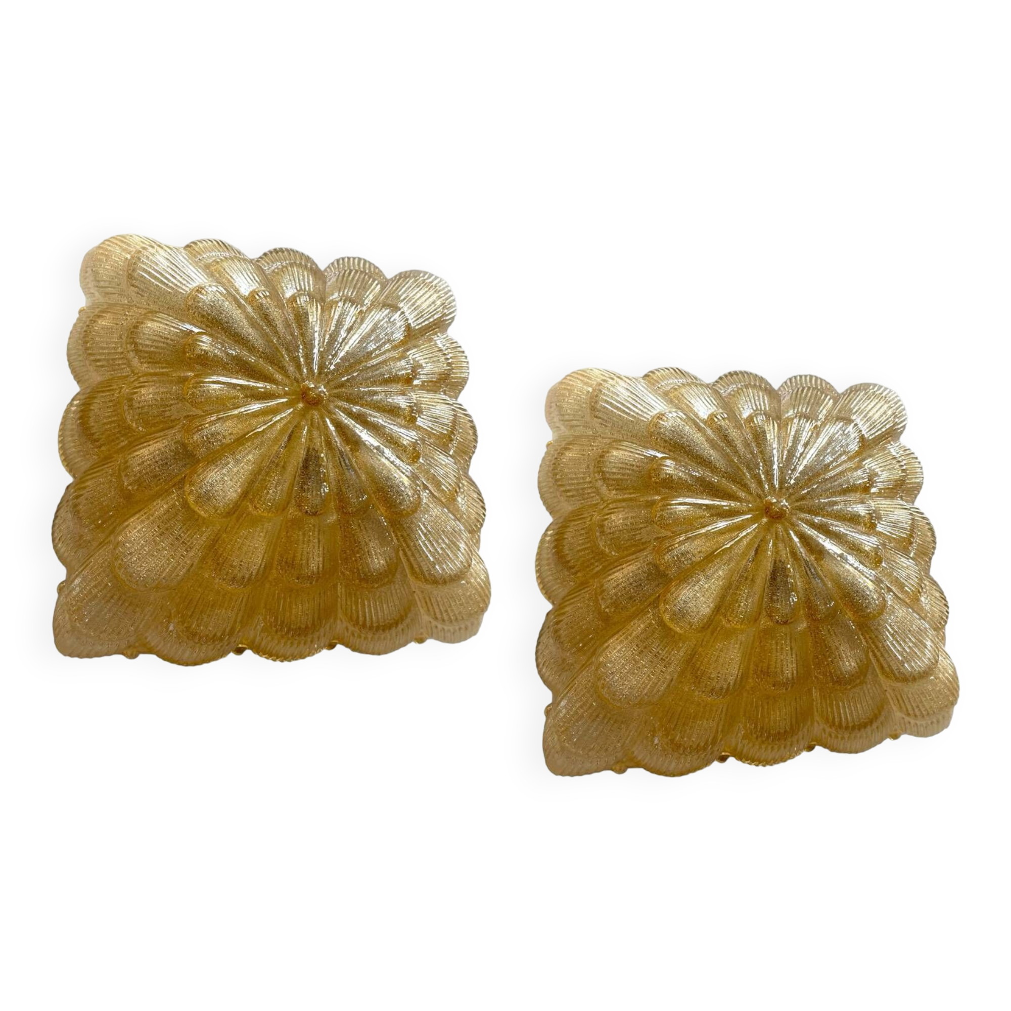 Murano glass sconces set of 2 1970’s