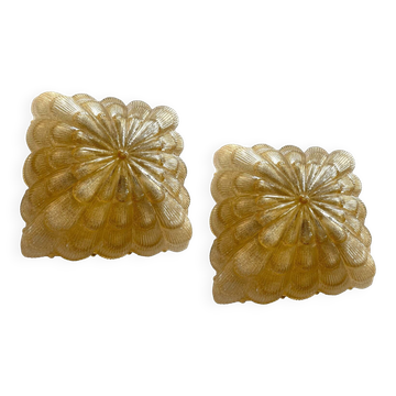 Murano glass sconces set of 2 1970’s