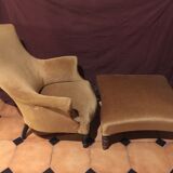 Chair and footrest set