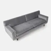Sofa Helsinki silver velour, Scandinavian design