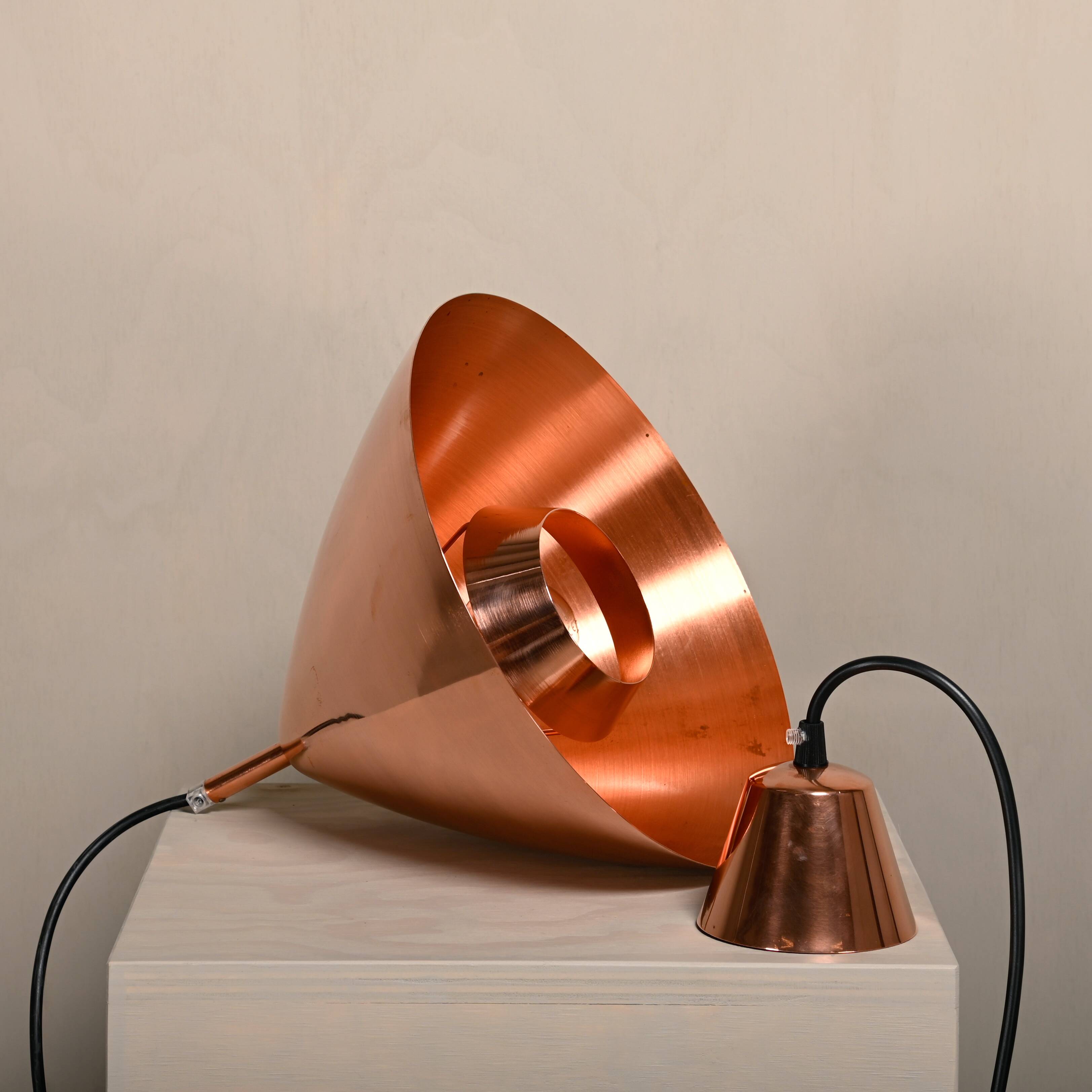Solid Copper Ceiling Lamp by Lisa Johansson-Pape for Orno, Finland
