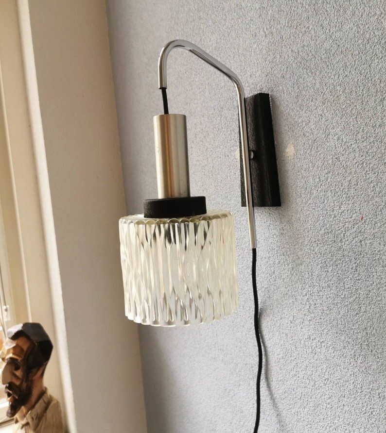 Fishing rod wall lamp, 1970s