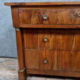 Empire walnut period chest of drawers circa 1810-1820