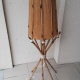 Lampadaire bambou et ficelle