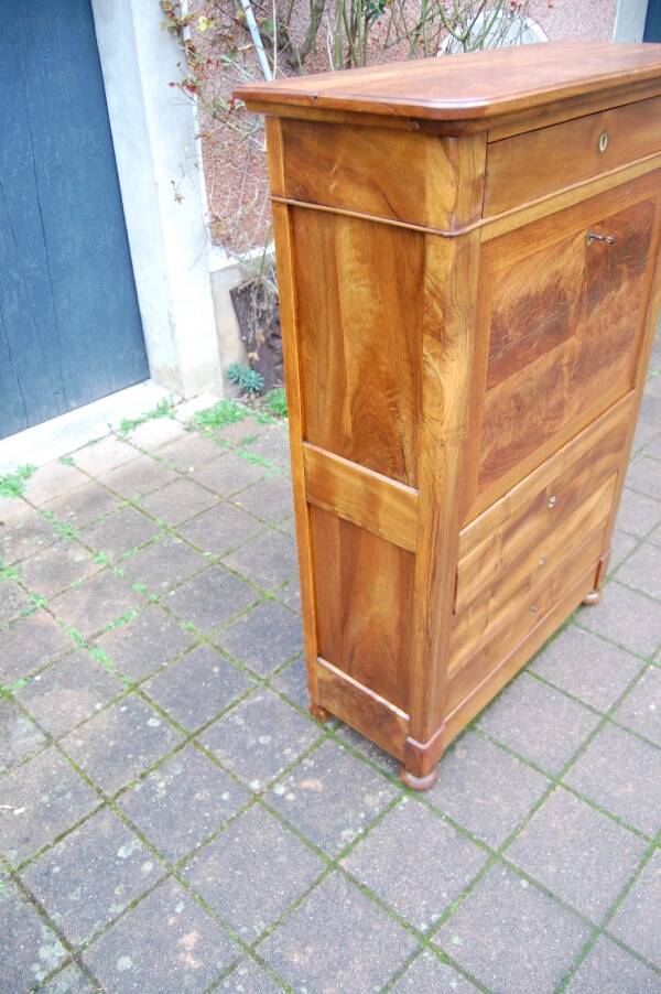 19th-century Louis Philippe walnut office secretary.