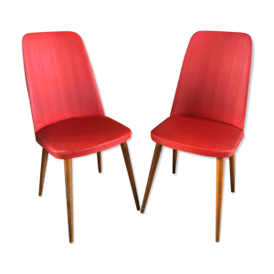 Paire de chaises années 60 pieds