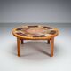 Tue Poulsen oak and ceramic coffee table for Haslev