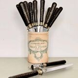 12 table knives and leg of lamb service 1900