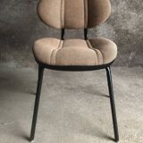 Beige brown fabric office chair, 1980s